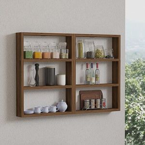 Nástenná polica Hexa - Walnut vyobraziť