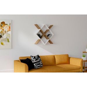 Nástenná polica Semo - Walnut, White vyobraziť