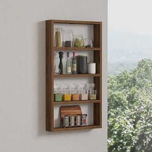 Nástenná polica Quatro - Walnut vyobraziť