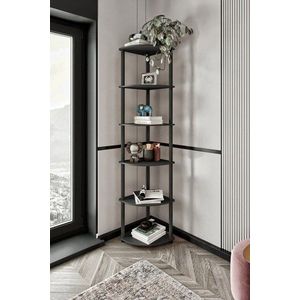 Knižnica Bookcase 6 Corner - Black vyobraziť