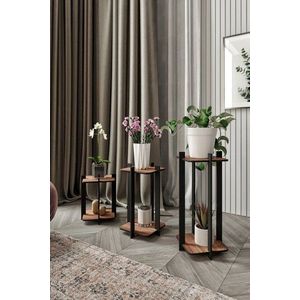 Wooden Plant Stand Flower Desk Square - Walnut vyobraziť