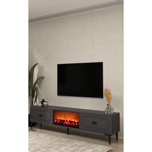 TV stolík Weny Bohem Fireplace - Anthracite vyobraziť