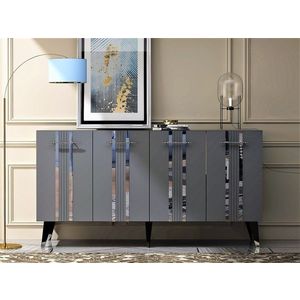 Konzolový stolík Asel - Anthracite, Silver vyobraziť