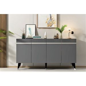 Konzolový stolík Defne - Anthracite, Silver vyobraziť