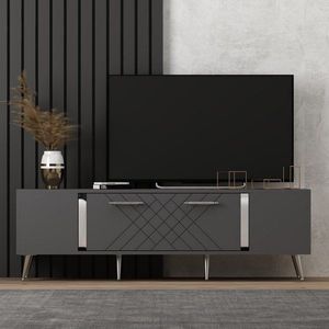 TV stolík Detas - Anthracite, Silver vyobraziť