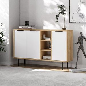 Konzolový stolík Viyana - Sapphire Oak, White vyobraziť