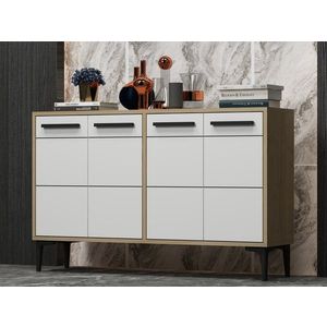 Konzolový stolík Stria - Sapphire Oak, White vyobraziť