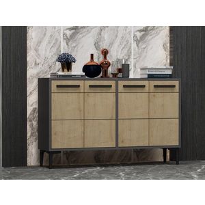 Konzolový stolík Stria - Anthracite, Sapphire Oak vyobraziť