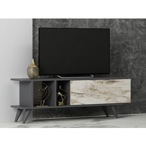 TV stolík Liberty - Anthracite, Marble vyobraziť