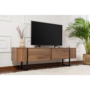 TV stolík Serenity - Walnut, Black vyobraziť