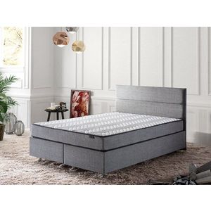 Double Mattress, Base & Headboard Silver - Grey (160 x 200) vyobraziť