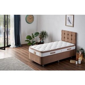 Single Mattress, Base & Headboard Latte - Light Brown (80 x 180) vyobraziť