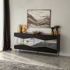 Konzolový stolík Nice - Black, Fume vyobraziť