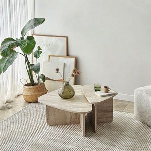 Súprava konferenčných stolíkov Ballare Set - Travertine vyobraziť