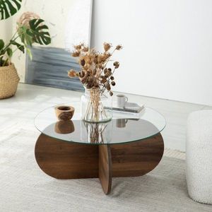 Konferenčný stolík Bubble Wood - Walnut vyobraziť
