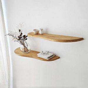 Nástenná polica Wavy 2 - Oak vyobraziť