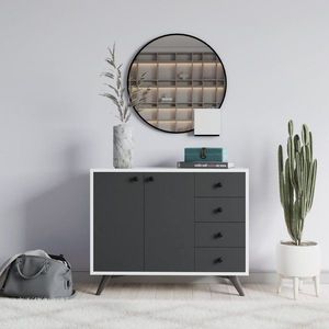 Viacúčelová skrinka Waga - White, Anthracite vyobraziť