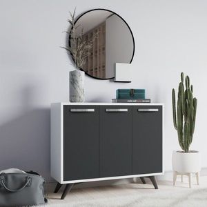 Viacúčelová skrinka Piffa - White, Anthracite vyobraziť