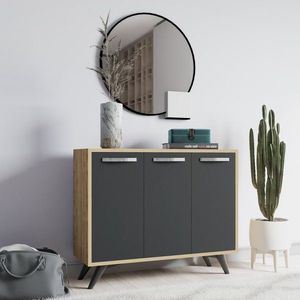 Viacúčelová skrinka Piffa - Oak, Anthracite vyobraziť