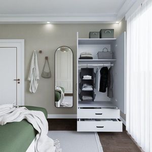 Šatníková skriňa Yaman 1600-042 - White vyobraziť