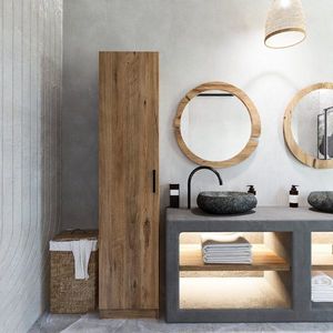 Šatníková skriňa Yaman 1 Door - Walnut vyobraziť