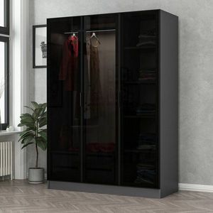 Šatníková skriňa Kale Anthracite Black - 2272 vyobraziť