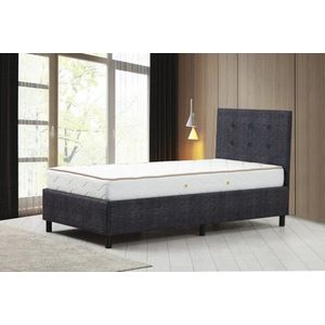 Single Mattress, Base & Headboard Hira Set 90 x 190 - Anthracite vyobraziť