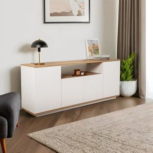 Konzolový stolík Arista - White, Cadiz Oak vyobraziť