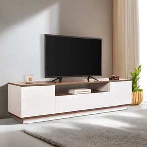 TV stolík Veramont - White, Walnut vyobraziť