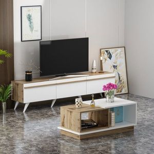 Living Room Furniture Set Valentina - White, Sapphire vyobraziť