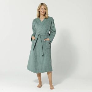 Jednofarebný župan z buklé froté zn. Colombine® s kimono golierom vyobraziť