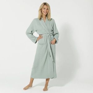 Jednofarebný župan z trojitej bavlnenej gázoviny vyobraziť