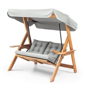 Garden Double Swing Chair Galata Swing S2 - Grey vyobraziť