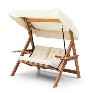 Garden Double Swing Chair Galata Swing S2 - Cream vyobraziť