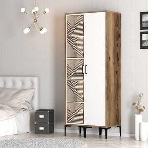 Šatníková skriňa Kumsal PS - Walnut, White vyobraziť