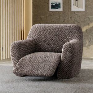 Žabiovaný poťah z mikrovlákna s ratanovým vzorom, na relaxačné kreslo vyobraziť