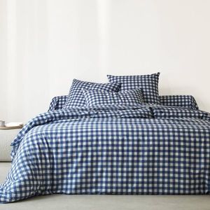 Posteľná bavlnená bielizeň Lou s kockovaným vzorom vyobraziť
