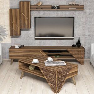 Living Room Furniture Set Beril - Walnut vyobraziť