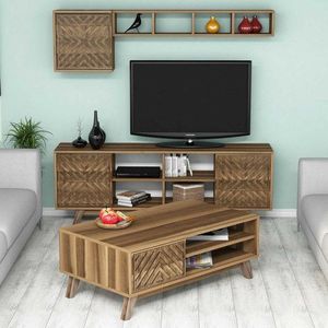 Living Room Furniture Set Inci - Walnut vyobraziť