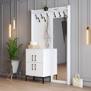 Predsieňová stena Berlin BC - White vyobraziť