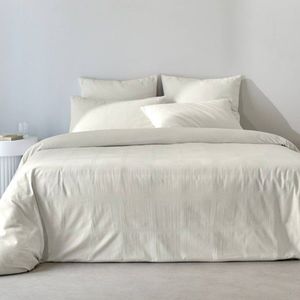 Jednofarebné posteľná bielizeň zo žabkovanej bavlny vyobraziť