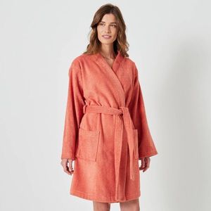 Krátky unisex župan s kimono golierom vyobraziť