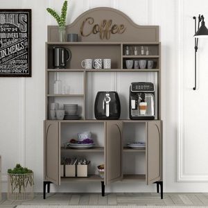 Coffee Bar Cabinet Lyon 120 - Atlas, Black vyobraziť