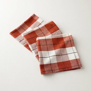 Súprava 3 kockovaných látkových obrúskov z farbeného vlákna vyobraziť