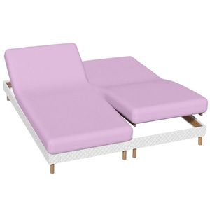 Jednofarebná napínacia plachta na polohovateľnú posteľ, flanel, hĺbka rohov 26 cm vyobraziť