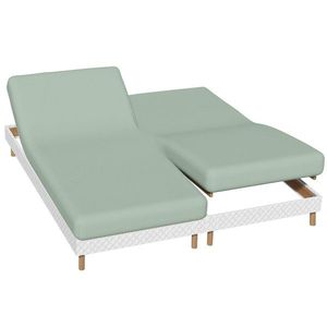 Jednofarebná napínacia plachta na polohovateľnú posteľ, flanel, hĺbka rohov 26 cm vyobraziť