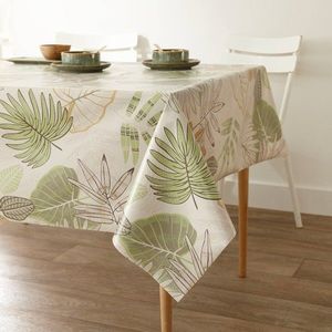 Voskovaný obrus s potlačou lístia vyobraziť