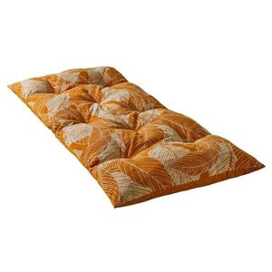 Dlhý dekoratívny vankúš na sedenie s potlačou listov vyobraziť