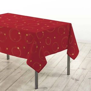Obrus s potlačou zlatých hviezd vyobraziť