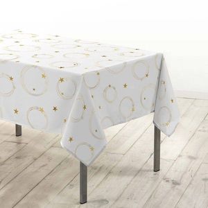 Obrus s potlačou zlatých hviezd vyobraziť